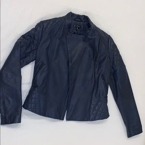 Dark Navy blue Leather jacket